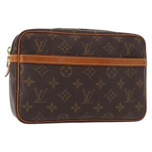 LOUIS VUITTON Monogram Compiegne 23 Clutch Bag M51847 LV Auth ka820